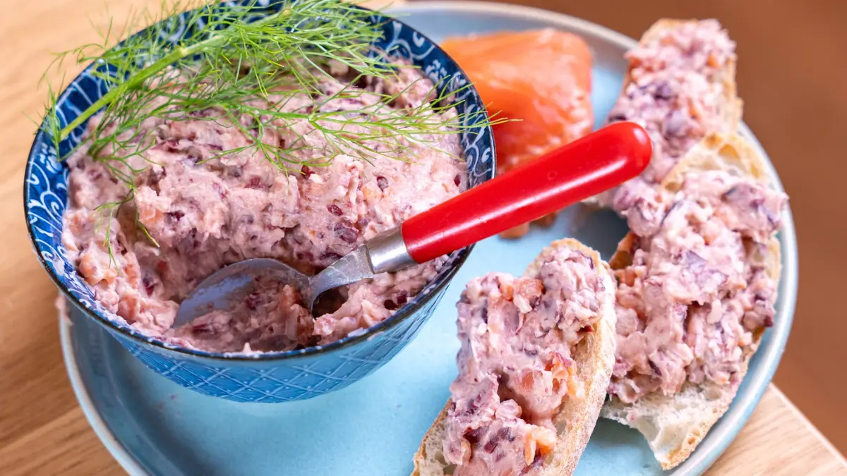 Tartinade mixte de légumineuses et saumon